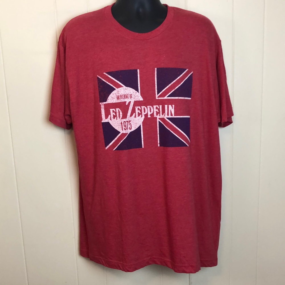 Led Zeppelin T-Shirt XL “an evening with Led Zeppelin 1975” Flag Extra Large NWT